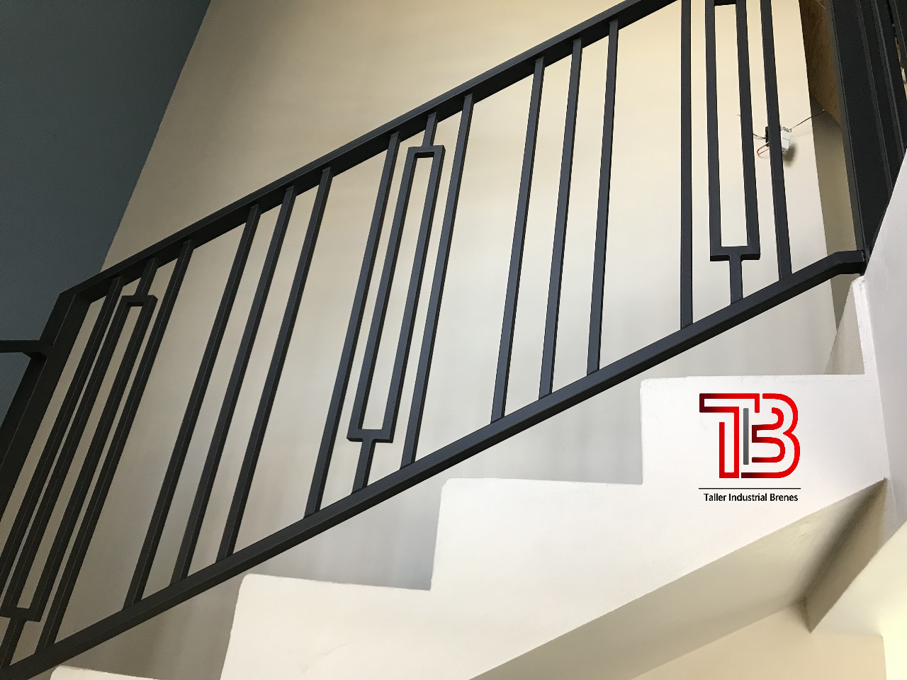 Baranda de Escalera con Rectángulos